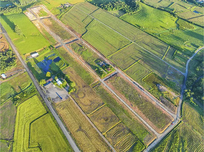 Obras do loteamento — vista 2